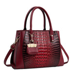 SAC A MAIN AVEC SACOCHE - A EFFET CROCO